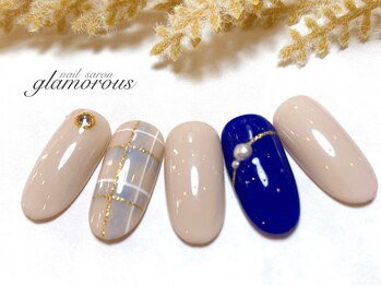 ネイルグラマラス 西新井店/《パラジェル》チェックネイル