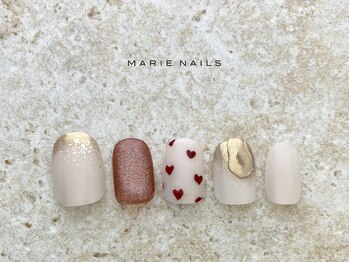 マリー ネイルズ いわきラトブ店(MARIE NAILS)/定額6,600円税込 ハート 1030b