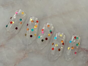 ホロネオンネイル/冬ネイル