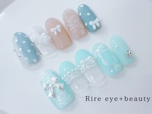リール アイプラスビューティー(Rire eye + beauty)/定額制￥6980/リボンネイル