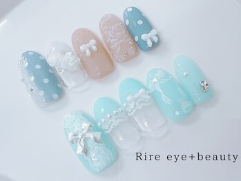 リール アイプラスビューティー(Rire eye + beauty)/定額制￥6980/リボンネイル