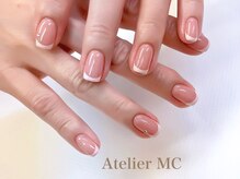 アトリエ エムシー 新富町(Atelier MC)/ピンクワンカラー+フレンチ