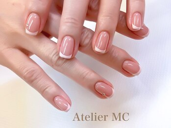 アトリエ エムシー 新富町(Atelier MC)/ピンクワンカラー+フレンチ