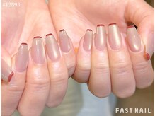 ファストネイル 錦糸町店(FAST NAIL)/マグネット×赤ラインフレンチ♪
