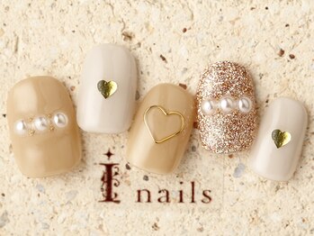 アイネイルズ 町田店(I nails)/ハートパールキャメル8480円