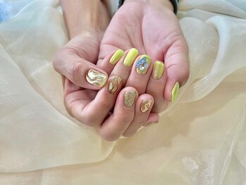 デリカ 溝の口店(DELICAT)/ミラーアシメネイル