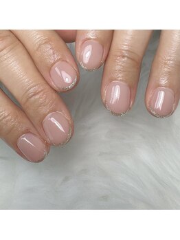 シードットネイル(Cee.nail)/スキンカラー×ラメライン