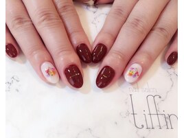 押し花をポイントに♪