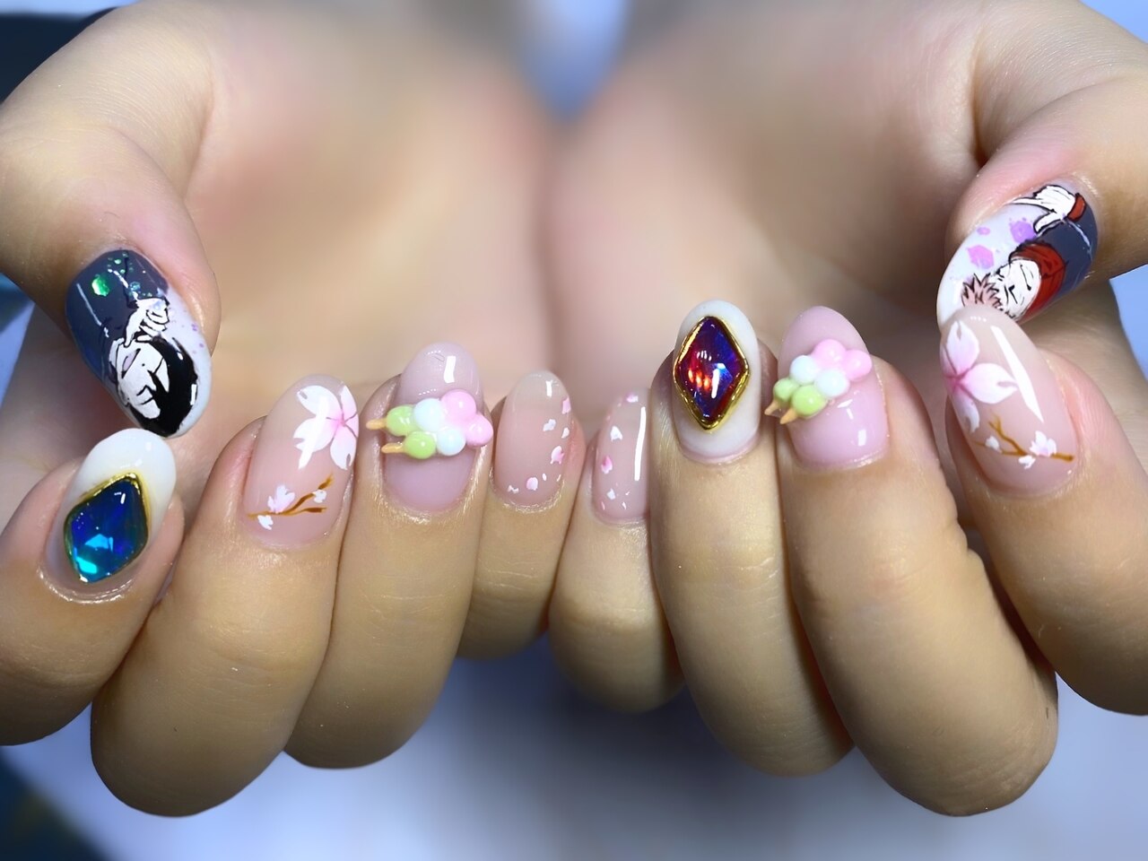 新宿3dネイル 呪術廻戦ネイル：PG005434988｜リバティ(liberty)の