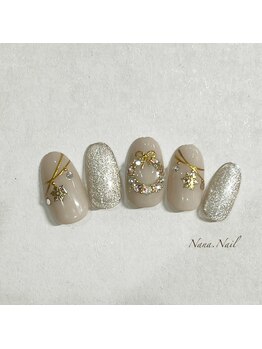 ナナネイル(Nana.Nail)/ホワイトクリスマスネイル