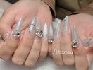 シルバー艶マグネットグラデ美