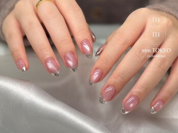 ミリ トウキョウ 恵比寿(mm TOKYO)の写真/【ガラスフレンチが得意】長さ出しでデザインの幅も広がる♪爪の薄さ/深爪/フォルム等,爪のお悩みも解決!