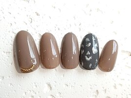 定額　シンプルアート　ヒョウ柄