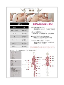 サロン アンス(anse)/高速連射式脱毛