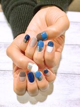 ネイルアルケー(Nail ARCHE)/メタリック×バイカラー
