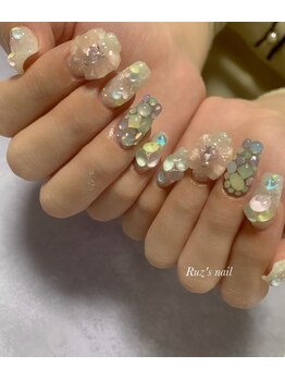 ラズネイル(RUZ'S NAIL)/【秋本】パステルビジューネイル