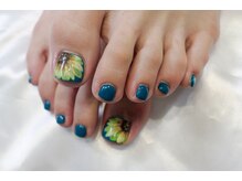 モエネイル(Moe nail)/フットひまわりアート