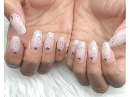 ホワイトネイル/ラメネイル