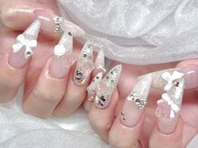 モカ 心斎橋(moca by Lee)/【Aina】レースネイル