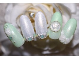 大人可愛い上品ネイル♪¥11980