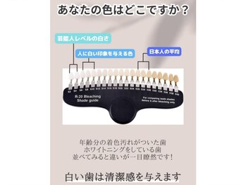 ホワイトニングサロン アース 福知山店(EARTH)/施術前に歯のトーンチェック