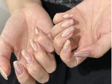 オーロラパウダーネイル9000円