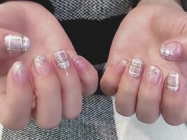 ラメ×チェック/梅田中津茶屋町