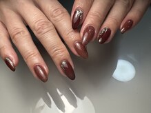 エードット(A.)/秋カラー×フラッシュネイル♪