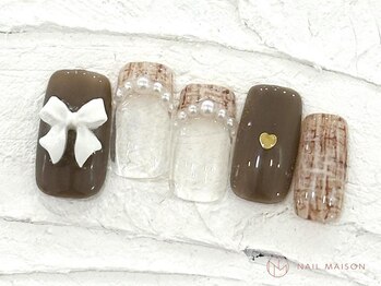 ネイルメゾン 池袋店(NAIL MAISON)/ツイードリボン¥10550