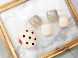 (1128)ドット柄Footネイル