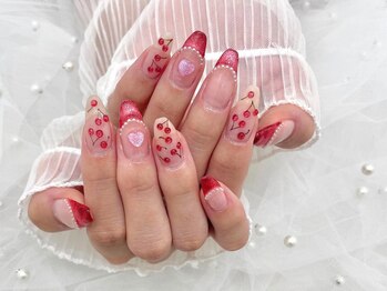 ティティポム(TiTi pomme)/持ち込みさくらんぼネイル♪