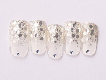ジェミーネイル エビス(Jemiy nail ebisu)/ラメホログラデクリア8850yen