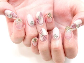 ネイルコレクション ベビーピンク(Baby Pink)/ジェル定額￥8990★リボン