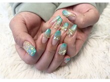 ネイルテテ(Nail-tete)の雰囲気（グリーン系フルアート　持ち込みフルアート）