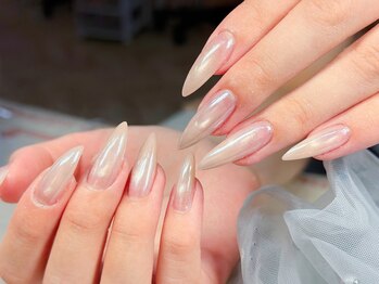 センシー ネイル スタジオ(Sensy Nail Studio)/ミラー/オーロラのチップ長出し