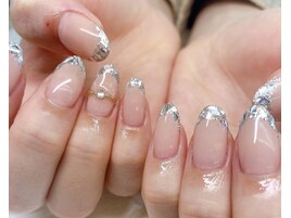 ガラスフレンチとリングネイル