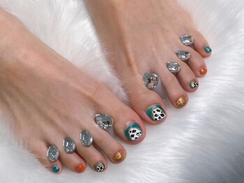 はあとねいる 徳山店の写真/【足元を彩るフットネイル￥4400】お仕事でハンドネイルが出来ない方にもオススメ◎種類豊富♪