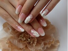 ネイルサロンミキ 横浜(MIKI)/ブライダルネイル3D花薔薇グラデ