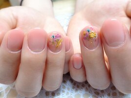 押し花ブーケ＆チークネイル♪