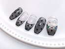 シースルードットネイル/リボン