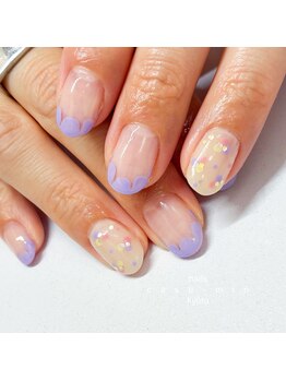 ネイルズ カスミン(nails CASU-MIN)/ドット♪もくもく♪