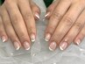 ナチュラルベースカラーあり フレンチネイル