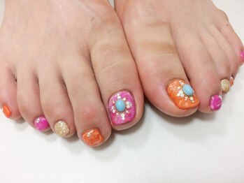 アイラッシュアンドネイル専門店 クラル(CURAR)/フットネイル￥7980