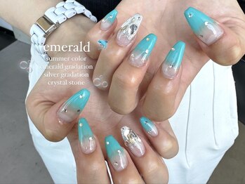 ケリーネイル(kelly nail.)/エメラルドネイル