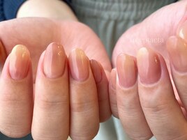桃ネイル　春夏秋冬