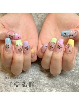 ロアンネイル(roan nail)/カラフルフレンチ