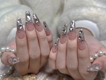 モアネイル 新宿/キラキラネイル/持ち込み/新宿