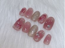 ドールネイル(DOLL NAIL)/手書きリボン