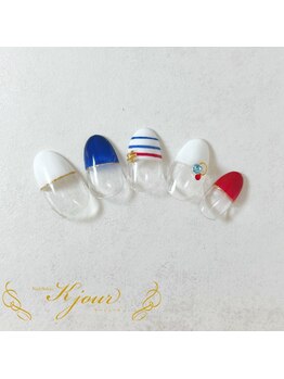 ケージュール(Kjour)/トリコロールマリンネイル