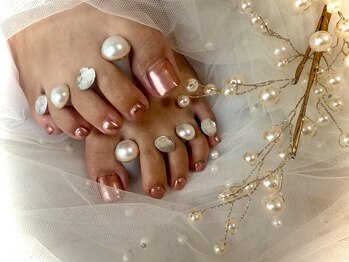 エマネイル バイ チュラ(emma nail_by chula)/フット/ミラーネイル/ワンカラー